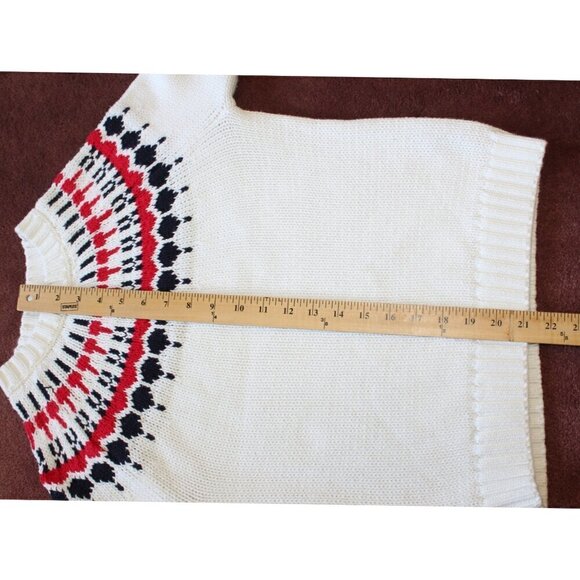 J. Crew Fair Isle Knit Sweater XS Crew Neck Long Sleeve Cotton Christmas - Picture 3 of 7